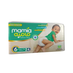 Mamia Baby Diapers Extra Large Twin Pack Size 6 (+17 kg) 24 Pcs