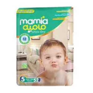 Mamia Baby Diapers Junior Jumbo Pack Size 5 (+14 Kg) 52 Pcs