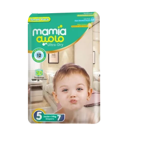 Mamia Baby Diapers Junior Small Pack Size 5 (+14 Kg) 7 Pcs