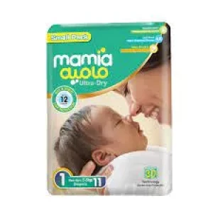 Mamia Baby Diapers NewBorn Small Pack Size 1 (2-5 kg) 11 pcs