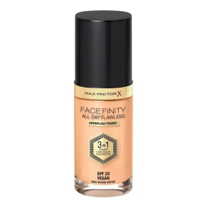 Max Factor Facefinity All Day Flawless Airbrush Finish, 3-In-1 Foundation, W62, Warm Beige