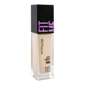 Maybelline New York Fit Me Dewy + Smooth SPF 30 Foundation Pump, 110 Porcelain