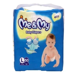 Me & My Baby Diaper Economy Pack Large (8-15 Kg) 50 Pcs