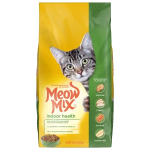 Meow Mix Cat Food Bag Indoor Health Formula 2.86kg