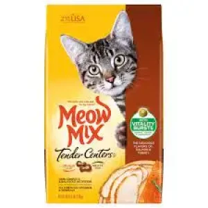 Meow Mix Cat Food Bag Tender Centers Salmon & Turkey 1.36kg