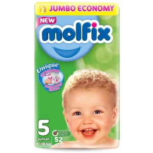 Molfix Baby Diaper 3D Maxi Jumbo Pack Size 5 (11-15 Kg) 52 Pcs