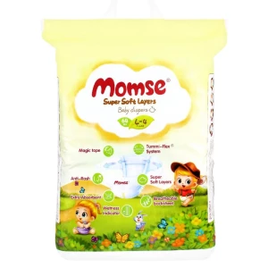 Momse Baby Diaper Economy Large Size 4 (9-14 Kg) 32 pcs