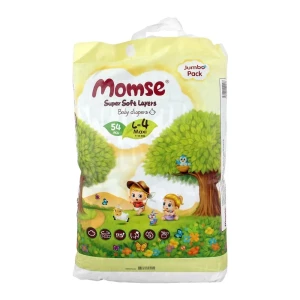 Momse Baby Diaper Mega Large Size 4 (9-14 Kg) 64 pcs