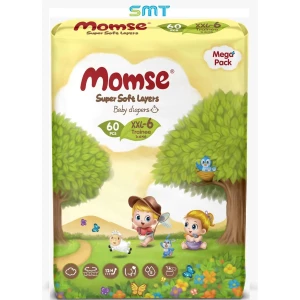 Momse Baby Diaper Mega XXL Size 6 (15 Kg) 52pcs