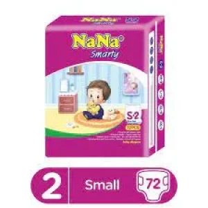 Nana Baby Diaper Jumbo Small (Size 2) 72 pcs