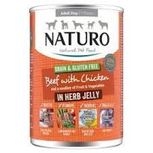 Naturo Dog Food Tin Beef With Chicken 390g