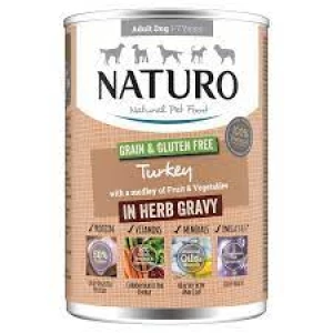 Naturo Dog Food Tin Turkey 390g
