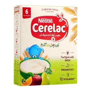 Nestle Cerelac Baby Food 3 Fruit and Wheat 2x175 g with Free Bowl