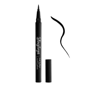 NH Bling Bling It Eyes Felt Tip Black Liquid Eyeliner, Black