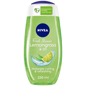 Nivea Lemongrass & Oil Shower Gel, Caring Oil Pearls, Lemongrass Scent, 250 ml