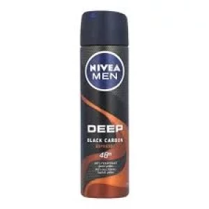 Nivea Men Deep Black Carbon Espresso, Antiperspirant For Men, Antibacterial, Spray 150 ml