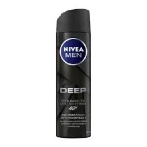 Nivea Men Deep Dry & Clean Feel, Antiperspirant For Men, Antibacterial, Spray 150 ml
