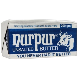 Nurpur Butter, Unsalted, 200g