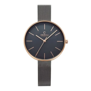 Obaku Women's Grey Round Dial With Bracelet Analog Watch, V211LXVJMJ