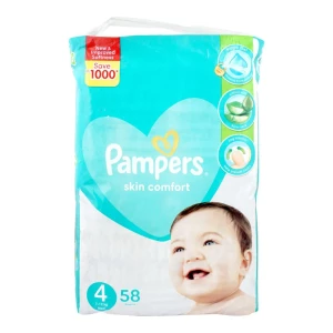 Pampers Baby Dry Diapers Large Size 4- 58 Pcs