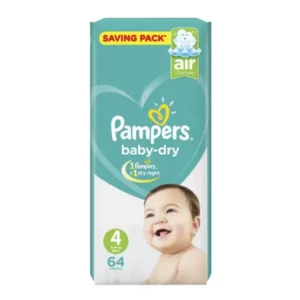 Pampers Diapers Baby Dry Size 4 Mega (9kg - 18kg) 64 Pcs