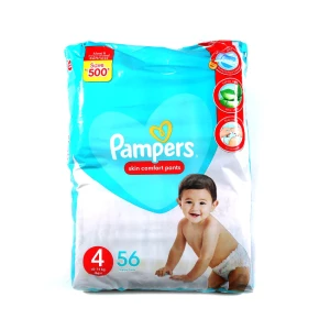 Pampers Pants Diapers Large Size 4- 56 Pcs