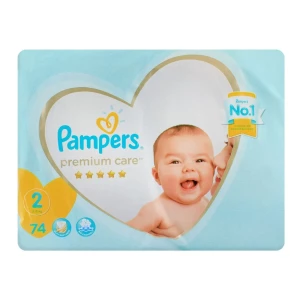 Pampers Premium Diapers Care Size 2 (3kg - 8kg) 74 Pcs