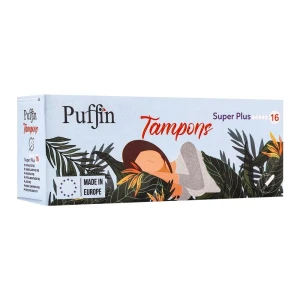 Puffin Super Plus Tampons, 16-Pack