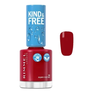 Rimmel Kind & Free Nail Polish, 156 Poppy Pop Red