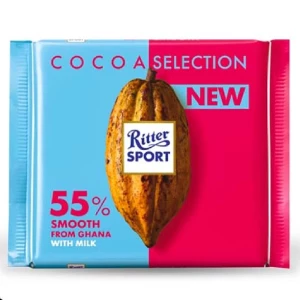 Ritter Sport 55% Smooth Milk Chocolate With Cocoa Mass 100g