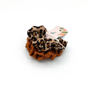 Sandeela Combo Classic Scrunchies, Cheetah Print/Copper, 03-08-2009, 2-Pack