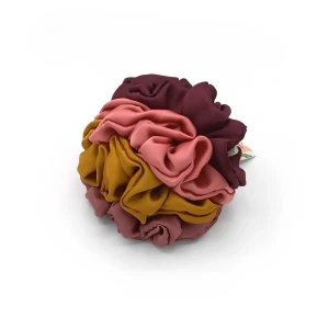 Sandeela Silk Chiffon Classic Scrunchies, Multi Color, 03-4032