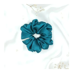 Sandeela Silk/Chiffon Classic Scrunchies Prussian Blue, M03-02-1050