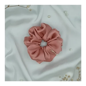 Sandeela Silk/Chiffon Classic Scrunchies Tea Pink, M03-02-1010