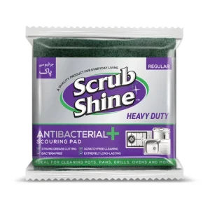 Scrub Shine Antibacterial Heavy Duty Scouring Sponge Regular
