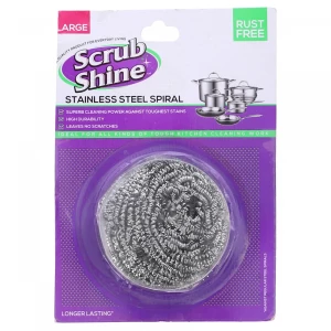 Scrub Shine Stainless Steel Spiral Large