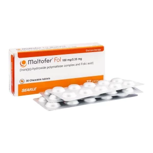 Searl Maltofer Fol Chewable Tablets, 100mg/0.35mg, 30-Pack