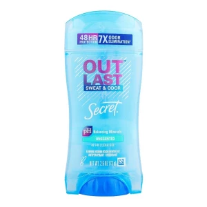 Secret Outlast Sweat & Odor PH Balancing Minerals Unscented 48H Clear Gel Deodorant, For Women, 73g