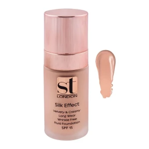 ST London Silk Effect Fluid Foundation, Beige, SPF 15, Velvety & Creamy, Long Wear, Wrinkle Filler