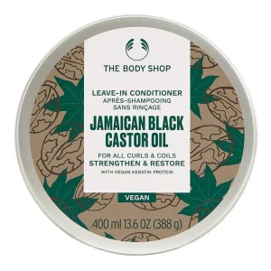 The Body Shop Jamaican Black Castor Oil Vegan Leave-In Conditioner, For All Curls & Coils, 400ml