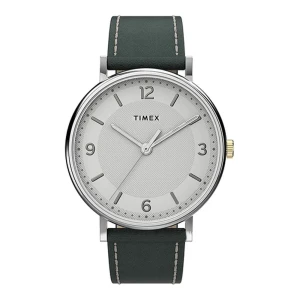 Times Men's Southview 41mm Watch Grey Leather Band Watch, TW2U67500