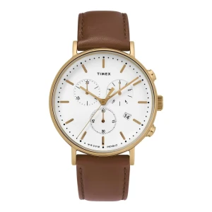 Timex Men's Brown Strap Chronograph Watch, TW2T32300