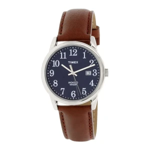 Timex Men's Easy Reader Brown Leather Quartz Fashion Watch, TW2P75900