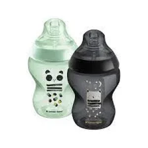 Tommee Tippee Green 2Pk Close To Nature 2 Decorated Bottles