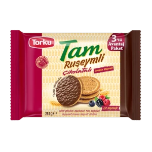 Torku Tam Ruseymli Biscuit with Wheat Germ, Chocolate and Forest Fruit 252g