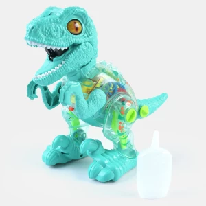 TRANSPARENT RAPTOR DINO WITH LIGHT & MUSIC FOR KIDS