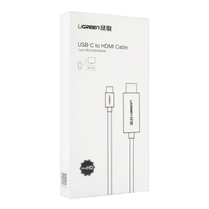 UGreen USB Type-C To HDMI Cable, 1.5M, Space White, 30841