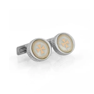 V-C Cufflinks For Men, Silver, C-14