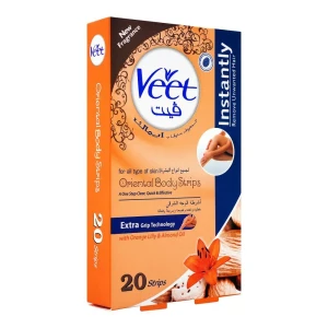 Veet Oriental Orange Lily & Almond Oil Body Strips 20-Pack