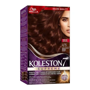 Wella Koleston 7 Supreme Color Cream Kit, 4/15 Cool Evening Brown